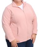Ladies Long Sleeve Fleece Jacket - 6XL Pink