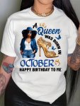 Letter Print Short Sleeve T-Shirt Casual Crew Neck Top For Spring & Summer Women's Clothing