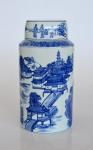 Round Blue Chinese Cannister Lid – 40X19CM