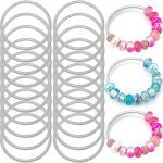 10 20PCS Snake Pendant Bracelet Retractable Bracelet Silvery Adjustable Snake Bracelet Diy Charm Bracelet For Women Jewelry Maki