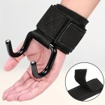 1PC Weightlifting Grip Hook Pull-up Auxiliary Wrist Band With Hook Weightlifting Hook Hard Pull Booster For Dumbbell & Horizonta