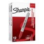 Sharpie Permanent Marker Fine Round Tip Box Of 12 Red