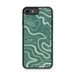 Custom Printed Tpu Cases - Apple Iphone 7 Apple Iphone 8 Apple Iphone Se 2020 Apple Iphone Se 2022 & 39 Green Wavy& 39