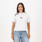 95 Ladies Crop Boxy Crew Tee-white - 2XS