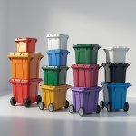 Indigo 1000 Liter Wheelie Bin
