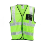 Econo Lime Reflective Vest With Zip&id Pouch - Lime 4X-LARGE