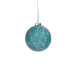 Bauble Blue With Ice Crystals