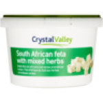 Crystal Valley South African Feta Cheese With Mixed Herbs 200G