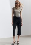 Tailored Capri Trousers - Black