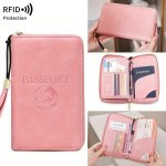 Forever Miyin Rfid Blocking Passport Cover Card Holder With Card Slot Id Window Pu Leather Airplane Pattern Portable Passport Ca