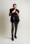 Faux Fur Gilet & Tie - 5XL Mink Fur