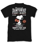 Riot Society Peanuts Snoopy's Championship Fight Night Mens T-Shirt - Black Small