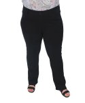 Ladies Vicky High Waist Straight Leg Denim Jean - 60 Black