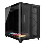 Air 5400 Lx-r Rgb Icue Link Triple Chamber Mid-tower PC Case 3X Fans Included 2X 2.5" 1X 3.5" Black