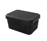 Ezy Storage Mode 5.1L Lidded Basket Black