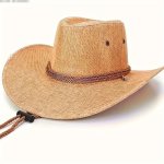 1PC Breathable Adjustable Curved Brim Sun Hat Outdoor Summer Casual Cowboy Hat With Belt Decoration For Outdoor Work And Travel
