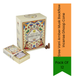 Amber Musk Backflow Incense Dhoop Cone Pack Of 12 Box Each Contains 10 Pcs Total 120 Cones For Backflow Burner - Pack Of 12