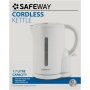 Safeway Plastic Cordless Kettle White 1.7L