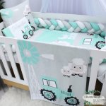 Fleece Blanket Green Tractor And Sheep