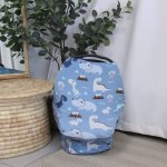 Car Seat Cover Crazy Dino Blue