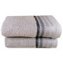 Royal Turkish Collection -450GSM -100% Cotton -bath Sheet -grey -pack Of 2