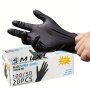 20/50/100PCS Black Disposable Gloves Kitchen Tattoo Household Cleaning Dishwashing Gloves Pvc Latex Oil Free Oil Resistant Gloves Disposable Pvc Black Nitrile Synthetic Gloves Hair