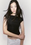 Gathered Cap-sleeved Top - Black