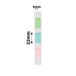 NB512 - - D11 D101 D110 H1S - 6X22MM 2L - 500 Multi-colour Cute Pet Vertical Pen - Stationary Labels