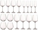 Bohemia Crystal Pack Of 16 Crystal Globo Glass - Set Of 16 Wine Glass Set