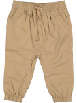 Tan Elasticated Waist Jogger Pants - 3 6 Mths Natural
