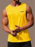 Mountain Print Men's Fashion Comfy Breathable Vest New Casual Round Neck Short Sleeve Tank Top For Spring Summer Men's Clothing