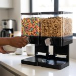 Compact Dry Food Dispenser Dual Control