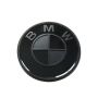 Bmw 82MM Monochrome Black Emblem Badge Compatible With Bmw