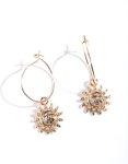 Goldair Gold Simple Sun Hoop Earrings