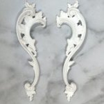 JP597 White Resin Furniture Swirl Crown White 2X
