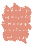 Pink Alphabet - Wall Art Print - A1
