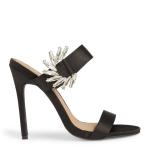 Black Satin Sandal