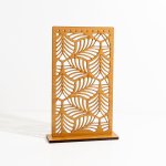 Stylised Leaf Earring Stand Assorted Colours - Natural Wood