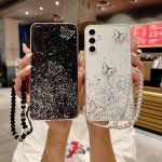 Sparkling Butterfly Phone Case For Samsung Galaxy A14 A34 A54