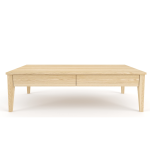Laila Tapered Coffee Table With Drawers - White Oak
