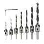 5/8-PIECE High-speed Wood Countersink Drill Bit Set - 3-10MM Precision