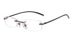 Agstum Pure Titanium Lightweight Rimless Frame Optical Glasses Eyeglasses