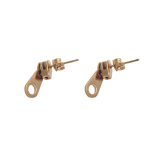 Goldair Gold Zipper Stud Earrings - Gold