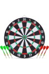 Dart Board Set Double-sided 15 Inch With 6 Steel-plastic Darts