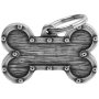 Bronx Myfamily Bone Futuristic Large Pet Id Tag - Antique Silver Waggs Online Pet Shop