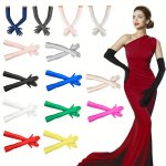 Elegant Long Tulle Mesh Gloves For Women - Stretchy Breathable & Quick-dry - Perfect For Opera Tea Parties Weddings & Cosplay