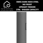 Defy Smeg Dark Inox Steel No Frost Upright Freezer - 278L Bigger Capacity