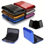 1 PC MINI Rfid Blocking Aluminum Credit Card Holder Solid Color Clip Business Card Wallet
