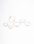 Waterproof Stainless Steel Large Basic Hoop Earrings Pack