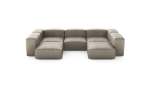 U-shape Sofa - Leather - Beige - 314CM X 220CM